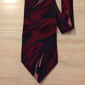 Balmain Marbled Silk Crepe Tie Art Nouveau France